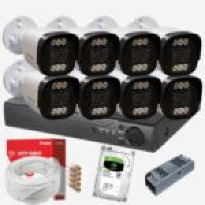 Renkli Gece Görüşlü 5MP Full HD 8 Kameralı Güvenlik Kamera Seti